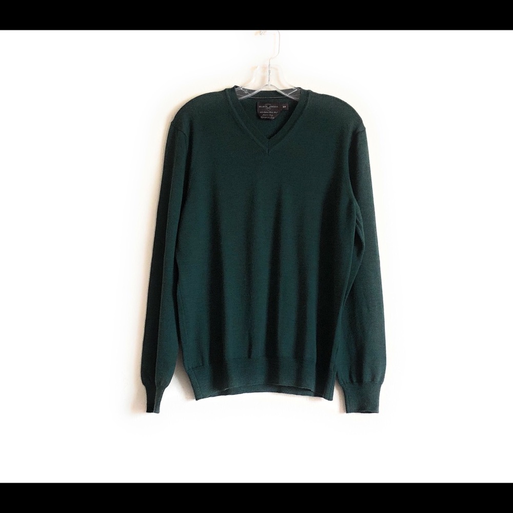 Black Brown 1826 Italian Merino Wool Green Medium